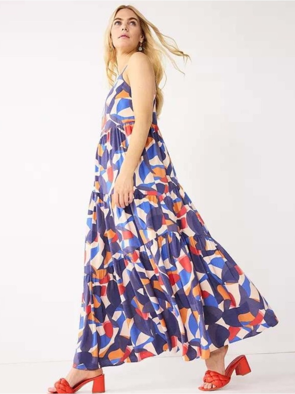 Nine West Geometric Maxi Dress Small